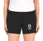 Augusta Women's Contrast Volleyball Short (Black / Black)
