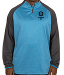 Augusta Reflective Quarter Zip Performance Shirt (Slate / Power Blue Heather)