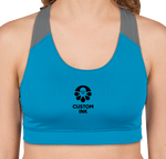 Augusta Women's All Sport Performance Sports Bra (Power Blue / Graphite)