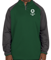 Augusta Reflective Quarter Zip Performance Shirt (Slate / Dark Green)