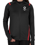 Augusta Women's Freedom Performance Full Zip Jacket (Black / Red)