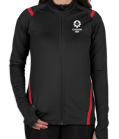 Augusta Women's Freedom Performance Full Zip Jacket (Black / Red)