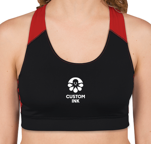 Augusta Women's All Sport Performance Sports Bra (Black / Red)