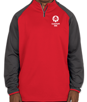 Augusta Reflective Quarter Zip Performance Shirt (Slate / Red)